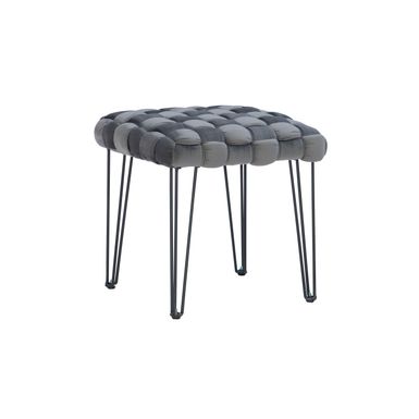 Jarom Square Stool Gray