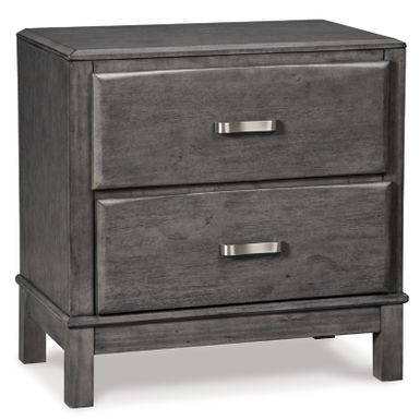 Gray Caitbrook Two Drawer Night Stand