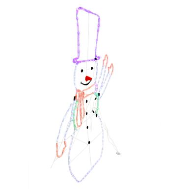 Fraser Hill Farm 5-Ft. Prelit LED Snowman with Waving Arm Outdoor Decoration