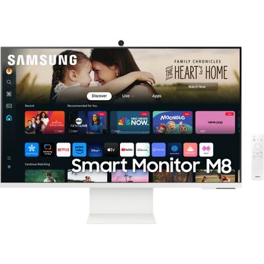 Samsung - 32" M80D Smart 4K UHD Monitor with Streaming TV, Built In Speakers, USB-C, Ergonomic Stand and SlimFit Camera - Warm White