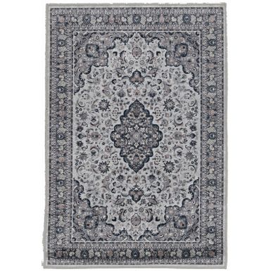 Hungas Cream And Gray 3.3X5 Area Rug