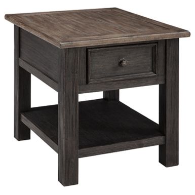 Grayish Brown/Black Tyler Creek Rectangular End Table