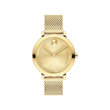 Movado  - Ladies' Bold Evolution 2.0 Gold-Tone Stainless Steel Mesh Watch Gold Dial