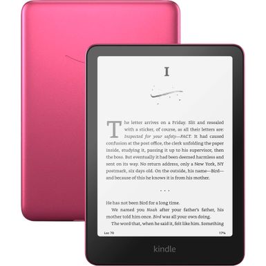 Amazon - Kindle Paperwhite Signature Edition (32 GB) Our fastest Kindle with wireless charging and weeks of battery life - 2024 - Metallic Raspberry