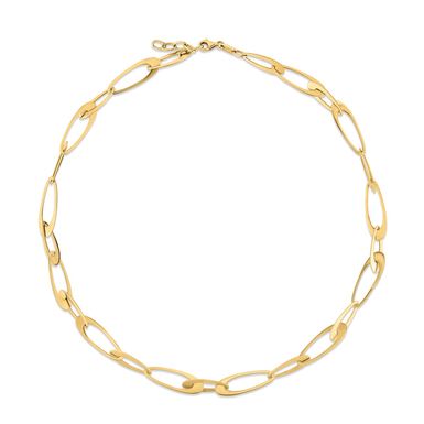 14K Yellow Gold Italian Oval Links Necklace