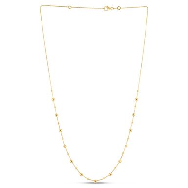 14k Yellow Gold Bead Necklace