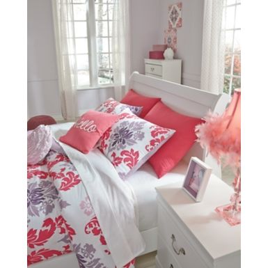 White Anarasia Full Sleigh Headboard