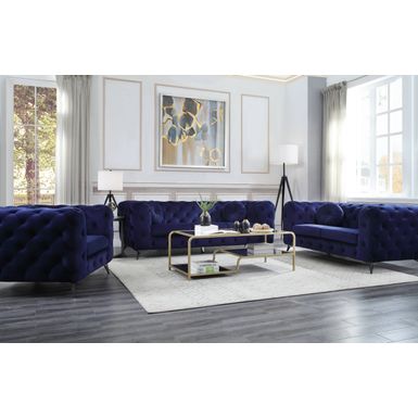 ACME Atronia Loveseat, Blue Velvet