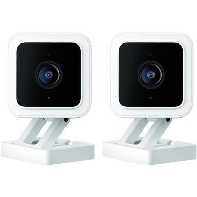 Wyze - Cam v3 with Color Night Vision 1080p HD Indoor/Outdoor Security Camera Alexa and Google Assistant 2-Pack - White