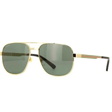 Gucci Aviator Sunglasses with Gold/Red/Green Temple