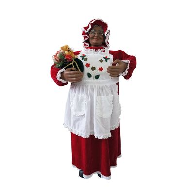 36in African American Mrs Claus in Baking Outfit with Music