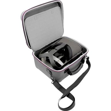 CASEMATIX - Custom Protective Case with Shoulder Strap for Meta Quest 3S, 3 and 2 VR Headsets and Accessories - Gray