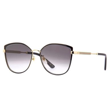 Gucci Ladies' Cat Eye Sunglasses - Black/Gold