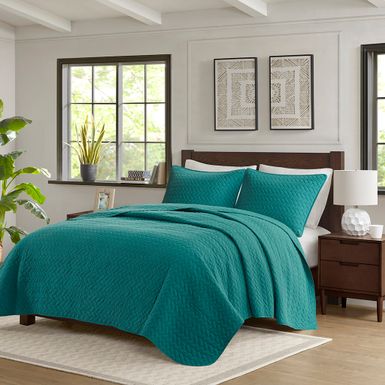 Peacock Velvet Touch 3 Piece Luxurious Oversized Quilt Set King