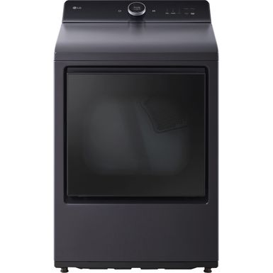 LG - 7.3 Cu. Ft. Smart Electric Dryer with Steam and EasyLoad Door - Matte Black