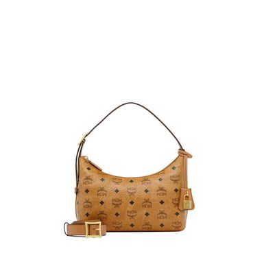 MCM Aren Hobo In Visetos (Small, Cognac)