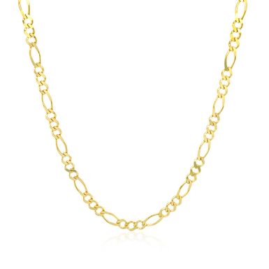 2.8mm 14k Yellow Gold Solid Figaro Chain (18 Inch)