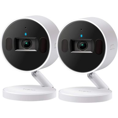 TP-Link - Tapo Indoor 2K Wi-Fi Security Plug-In Camera with Automated Privacy Shutter and Magnetic Base (2-pack) - No Monthly Fees - White