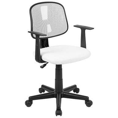 Alamont Home Contemporary Mesh Swivel Office Chair with Arms - White