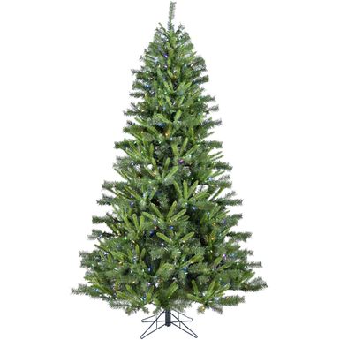 Christmas Time 7.5' Norway Pine, Green Christmas Tree, Multi LED Lights, Remote