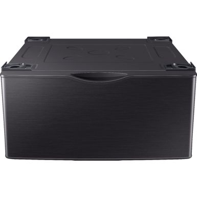 Samsung - Washer/Dryer Laundry Pedestal with Storage Drawer - Brushed Black