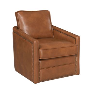 ACME Rocha Accent Chair w/Swivel, Brown Leather Aire