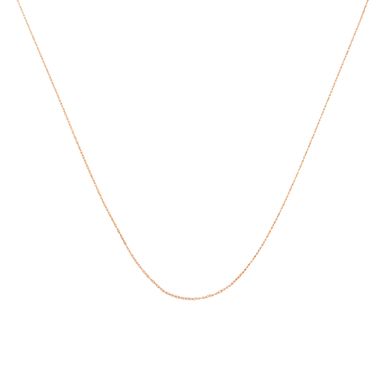 Solid 10K Rose Gold 0.5mm Rope Chain Necklace. Unisex Chain - Size 20" Inches