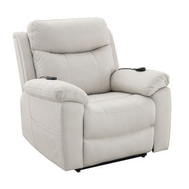 ACME Chriki Power Recliner w/Lift & Heating & Massage in Beige Polished Microfiber