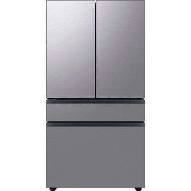 Samsung - BESPOKE 29 cu. ft. 4-Door French Door Smart Refrigerator with Beverage Center - Stainless Steel