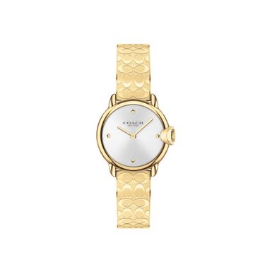 Coach  - Ladies Arden Gold-Tone Bangle Watch Silver Dial