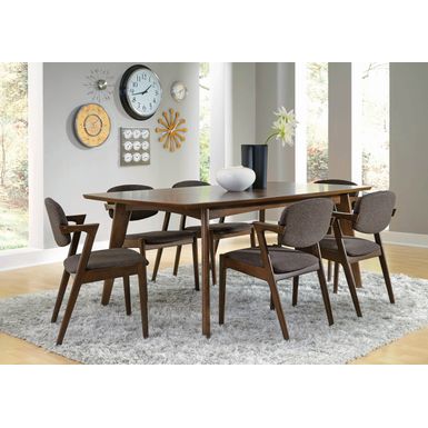 Malone 5-piece Dining Room Set Dark Walnut and Grey