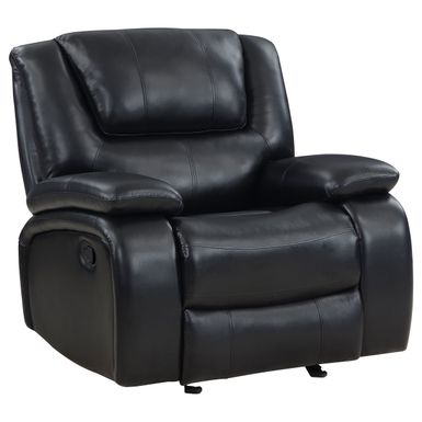 Camila Upholstered Glider Recliner Chair Black