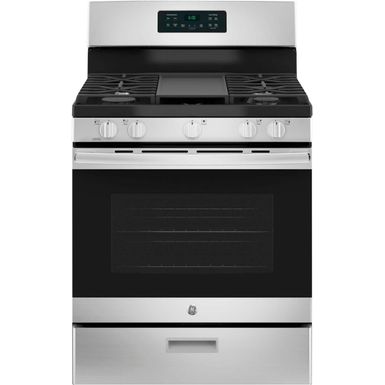 GE - 5.0 Cu. Ft. Freestanding Gas Range - Stainless Steel