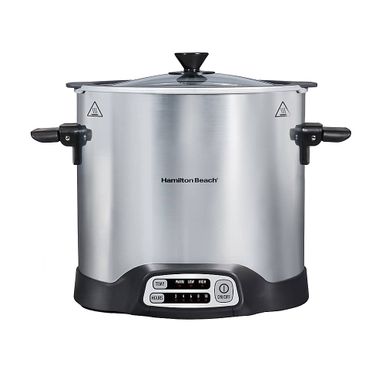 Hamilton Beach - Sear  Cook Stockpot 10 Quart Slow Cooker - Silver