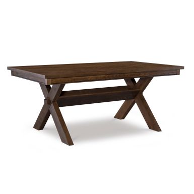 Delmont Rectangle Dining Table Rustic Umber