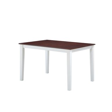 ACME Green Leigh Dining Table, White & Walnut