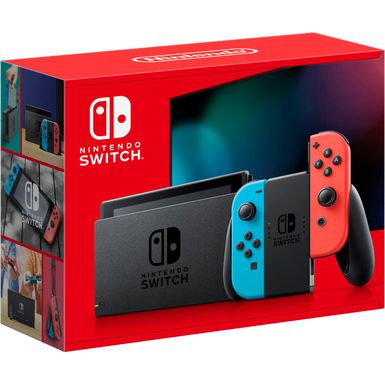 Nintendo Switch Gaming Console With Neon Blue Joy-Con Controllers