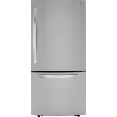 LG - 25.5 Cu. Ft. Bottom-Freezer Refrigerator with Ice Maker - Stainless Steel