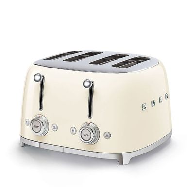 SMEG TSF03 4-Slice Wide-Slot Toaster - Cream