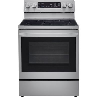 LG 6.3-Cu. Ft. Electric Smart Range with InstaView and AirFry, Stainless Steel