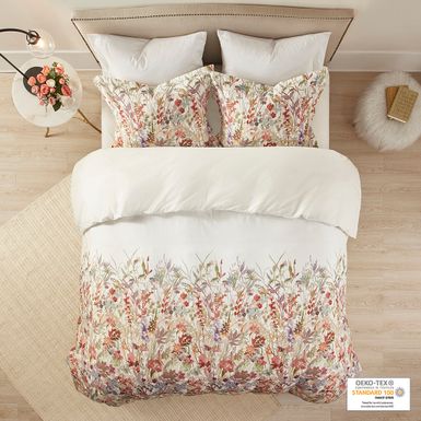 Multi Mariana 3 Piece Cotton Printed Duvet Cover Set Full/Queen