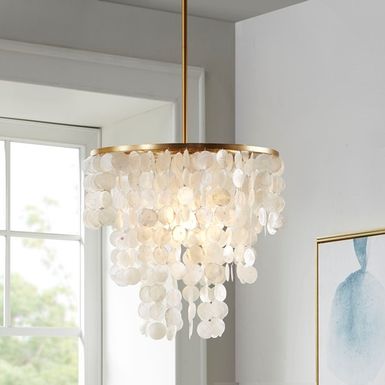 Isla Layered Capiz Chandelier