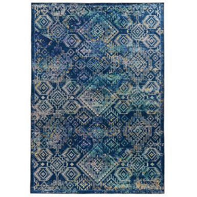 Hutchens Navy And Teal 6.7X9.7 Area Rug