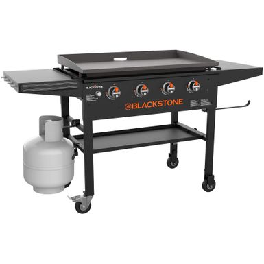 Blackstone - Original 36 In. 4-Burner Outdoor Griddle with Foldable Side Shelves - Black