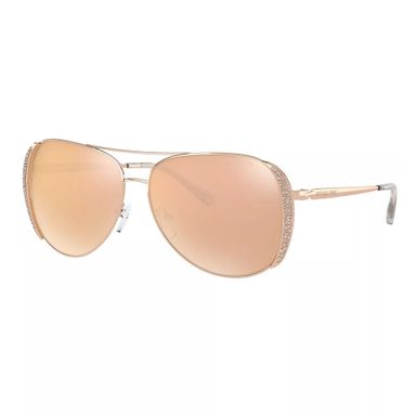 Michael Kors Chelsea Aviator Style Sunglasses - Rose Gold/Taupe