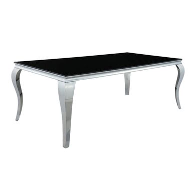 Irene Round Glass Top Dining Table White and Chrome