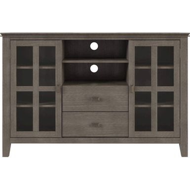 Simpli Home - Artisan SOLID WOOD 53 inch Wide Transitional TV Media Stand in Farmhouse Grey For TVs up to 60 inches - Farmhouse Gray