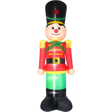 Fraser Hill Farm 12-Ft. Tall Prelit Nutcracker Inflatable