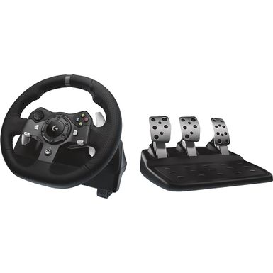 Logitech - G920 Driving Force Racing Wheel and Pedals for Xbox Series XS, Xbox One, PC - Black