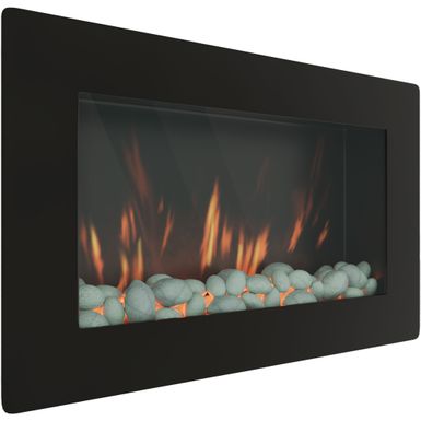 Callisto 30-In. Wall-Mount Electric Fireplace with Flat Panel and Crystal Rocks